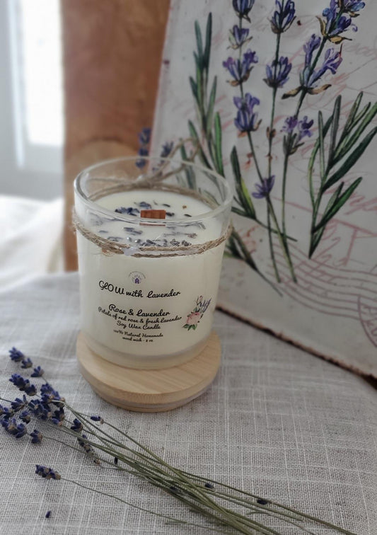 Candle - Rose & lavender